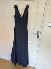 Navy blue chiffon bridesmaid