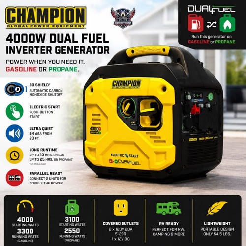 Champion 4000w dual fuel - champion,