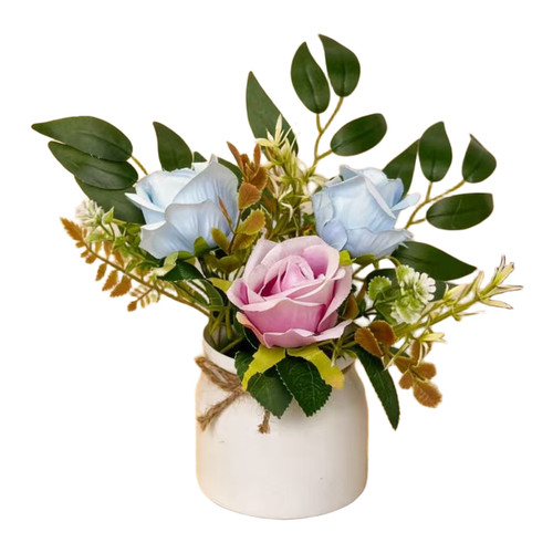 Color silk rose bonsai - silk,
