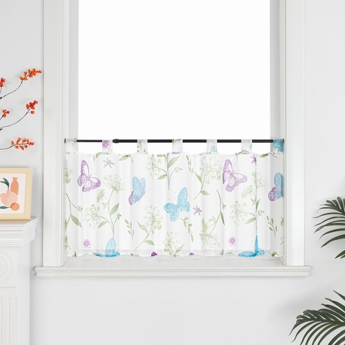 Floral cafe net curtains - floral,