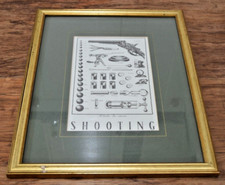 Shotgun Gun Clay Pigeon Shooting Cartridge Gun Shoot Framed Vintage