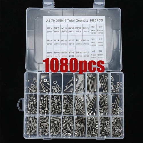 1080pcs screw bolts - m2, m4