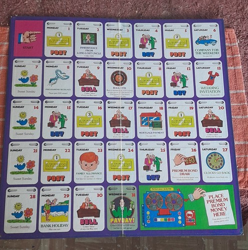 Vintage 1970 board game - board,