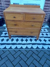 Vintage Solid Oak Military Chest Of Drawers Can Deliver