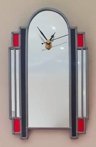 Art deco mirror clock - deco, unique