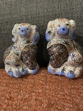 Pair blue gilded - of, enameled
