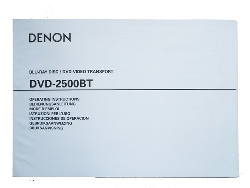 Denon user manual - manual, book