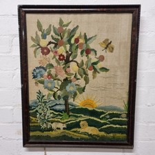 Antique 19thC Woolwork Picture