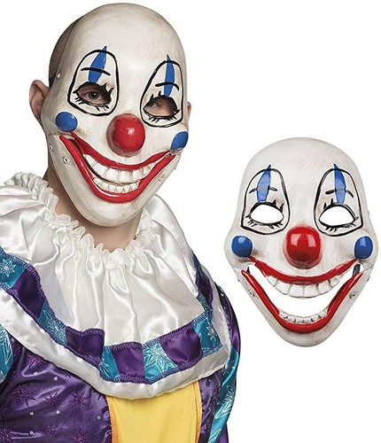 Scary clown plastic face - scary,