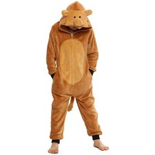 Boys Girls Fleece A2Z Onesie One Piece Jumpsuit Camel Pyjamas Gift For Kids