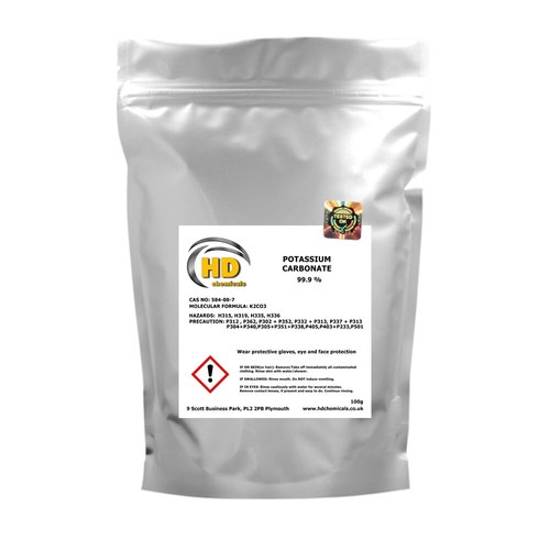 Potassium carbonate pearl - potassium, ash