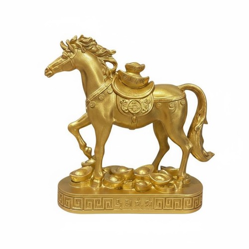 Pieces gold horse figurine - gold,