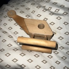 Vintage 1969 Creative Playthings Wooden Toy Helicopter Made In USA For Parts