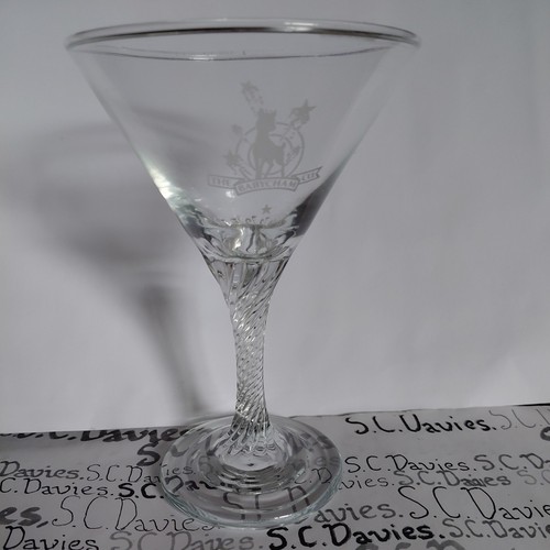 Babycham glass rare twisted - glass,