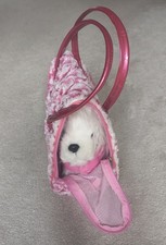Pucci Pups Swirled Bag With White Dog Cute Pink Hair Bow