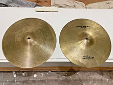 Vintage 80's Zildjian A Series Avedis 14" New Beat Hi-Hat Cymbals