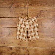 Vintage Levi's Chino Shorts 31 Levis Sta Press Hemmed Big E USA Made 70s Plaid