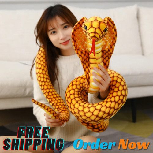 Colorful cobra plush toy fun - plush,