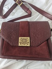 Burgundy Leather Biba Cross