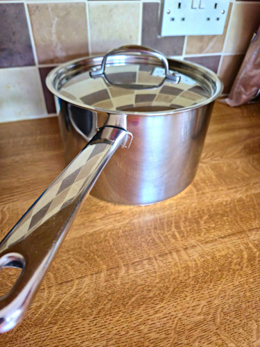 Stainless steel saucepan - steel,