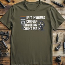 Cycling (183) Coffee Enthusiast Funny Cycling Bike Riding Tees & T-Shirts