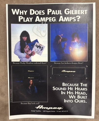 Paul gilbert signed ampeg - paul,