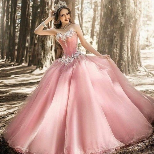 Pink strapless sweetheart - strapless,