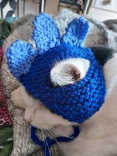 Hand Knitted Cats Dinosaur Hat