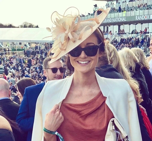 Nude hatinator shaped sinamay