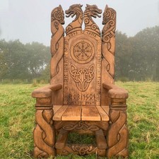 Handcrafted Viking Throne –