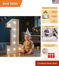 Light Up Numbers 3ft for Birthday Decorations Large Foam Number Blocks Celebr...