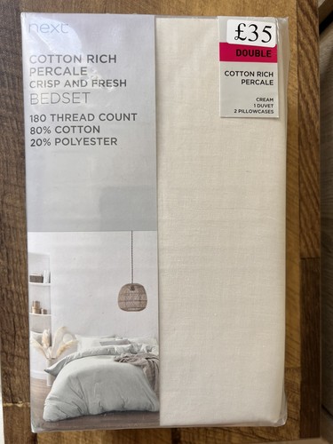 Cream cotton rich - plain, duvet