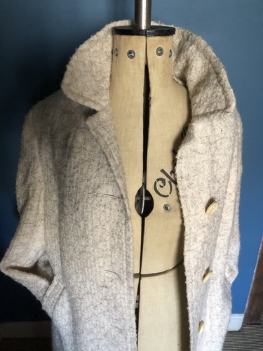 Vintage cream wool coat - vintage,