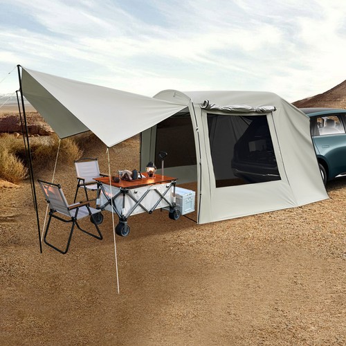 Portable car tent attachment - car,