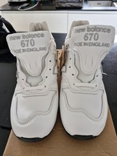 new balance m670wwg trainers in White  size uk 9 brand new in box