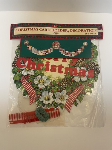 Vintage hanging christmas card - christmas,