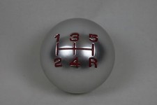 SATIN 5 speed RED round gear knob for Nissan 100nx Almera Micra Sunny X-trail