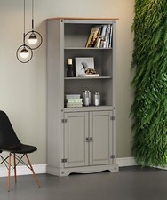 Corona bookcase grey wax - grey,