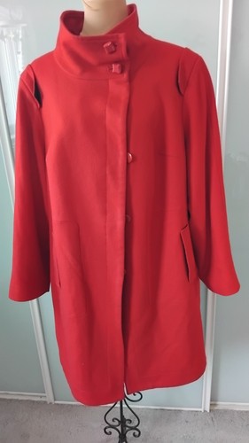 Poppy red wool blend coat - m&s,
