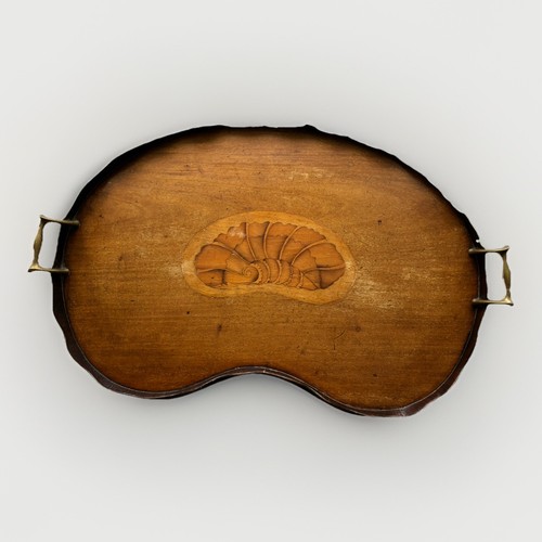 Edwardian kidney tray wooden - tray,
