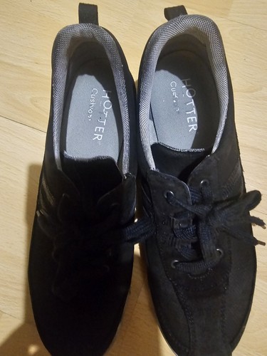 Navy blue suede hotter - suede, ladies