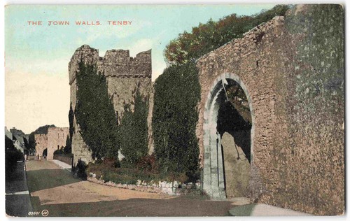 Tenby town walls - five, arches