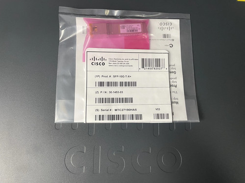 New sealed cisco sfp - sealed, sfp-10g-t-x=