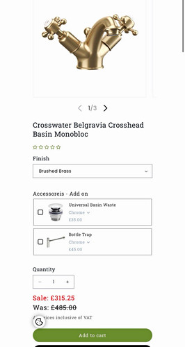 Crosswater belgravia basin - belgravia,
