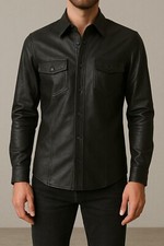 Mens Genuine Leather Shirt – Slim Fit | Premium Quality