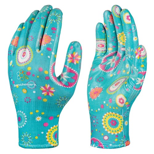Ladies floral gardening gloves - floral,