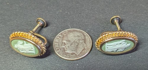Wedgewood cameo earrings gold - wedgewood,