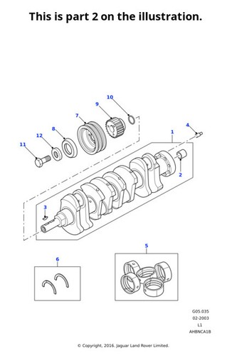 Land rover crankshaft bush - land,