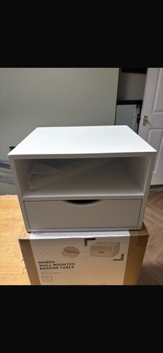 Pair white bedside tables - white,