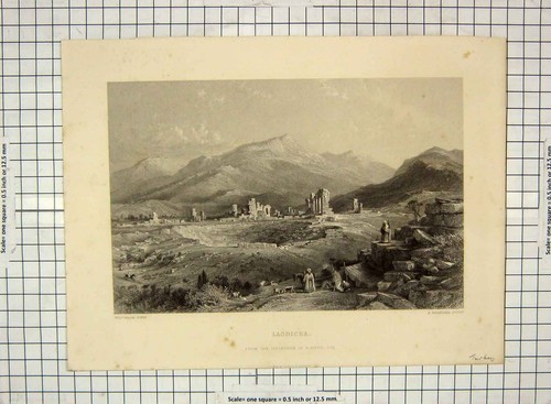 Original old antique print - original,